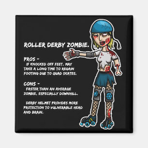 Pros en Cons Roller Derby Zombie Magneet