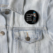 Pros en Cons Roller Derby Zombie Ronde Button 5,7 Cm (In situ)