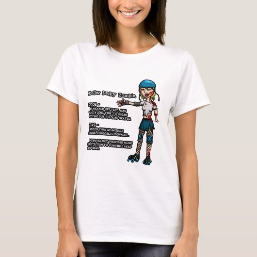 Pros en Cons Roller Derby Zombie T-shirt (Voorkant)