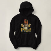 Pros Oktoberfest German Dachshund Dog Drink Bee Hoodie (Design voorkant)
