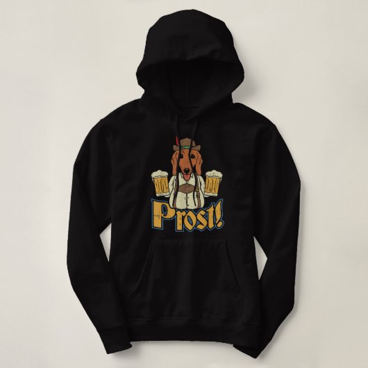 Pros Oktoberfest German Dachshund Dog Drink Bee Hoodie (Design voorkant)