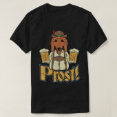 Pros Oktoberfest German Dachshund Dog Drink Bee T-shirt (Design voorkant)