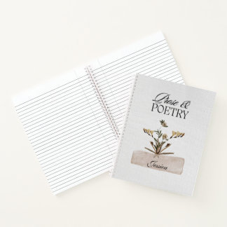 Prose & Poetry Personalized Floral Notitieboek