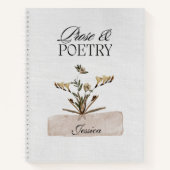 Prose & Poetry Personalized Floral Notitieboek (Voorkant)