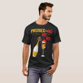 Prosec Ho Ho Funny Presecco kerstvakantie T-shirt (Voorkant volledig)