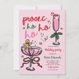 Prosec-Ho-Ho-Ho Kerst Cocktailparty Kaart