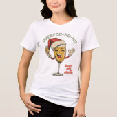 Prosecc-ho-ho – Grappige Kerst Prosecco grap  Tri-Blend Shirt (Voorkant)