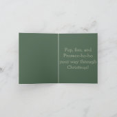 Prosecc-ho-ho – Grappige Kerst Prosecco Grappenmak Kaart (Binnen)
