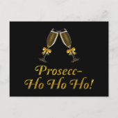 Prosecc-Ho Ho Ho! Funny Prosecco kerstparty Briefkaart (Voorkant)