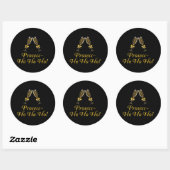 Prosecc-Ho Ho Ho! Funny Prosecco kerstparty Ronde Sticker (Vel)