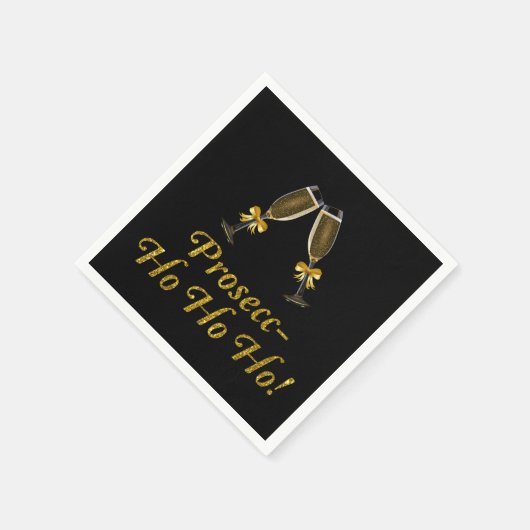 Prosecc-Ho Ho Ho! Funny Prosecco kerstparty Servet (Hoek)