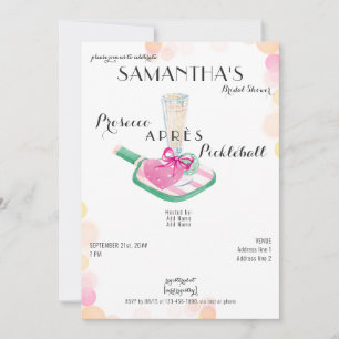 Prosecco Après Pickleball Retro Vrijgezellenfeest Kaart