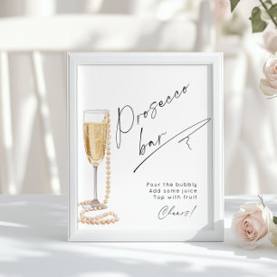 Prosecco Bar Parels en Prosecco Vrijgezellenfeest Poster