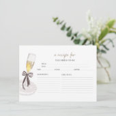 Prosecco Bloem Bruidsborrel Recept Kaarten (Staand voorkant)