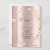 Prosecco Bloemblaadjes Wilde Bloemen Roze Goud Kaart (Voorkant)