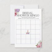 Prosecco bloemen Bruidsdouche Bingo spel Kaart (Voorkant)