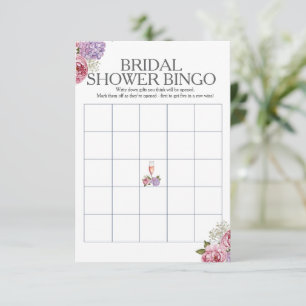 Prosecco bloemen Bruidsdouche Bingo spel Kaart