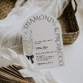 Prosecco Elegant Bow Vrijgezellenfeest Kaart