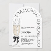 Prosecco Elegant Bow Vrijgezellenfeest Kaart (Voorkant)