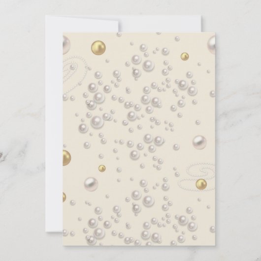 Prosecco en parels bruids douche uitnodiging (Achterkant)