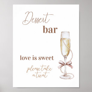 Prosecco en Parels Vrijgezellenfeest Dessert Bar S Poster