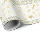 Prosecco en Pasta Verjaardag Cadeaupapier (Rol Hoek)
