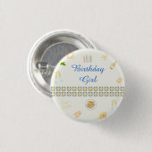 Prosecco en Pasta Verjaardag Ronde Button 3,2 Cm (Voorkant /achterkant)
