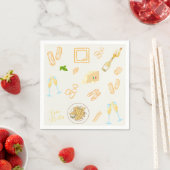 Prosecco en Pasta Verjaardag Servet (Insitu)