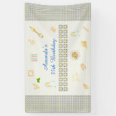 Prosecco en Pasta Verjaardag Spandoek (Verticaal)