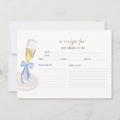 Prosecco Floral Vrijgezellenfeest Recept Kaarten (Voorkant)