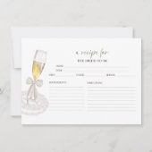 Prosecco Floral Vrijgezellenfeest Recept Kaarten (Voorkant)