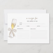 Prosecco Floral Vrijgezellenfeest Recept Kaarten (Voorkant)