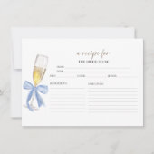 Prosecco Floral Vrijgezellenfeest Recept Kaarten (Voorkant)