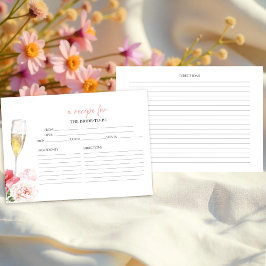 Prosecco Floral Vrijgezellenfeest Recept Kaarten