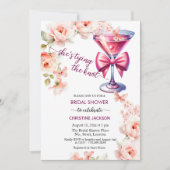 Prosecco Glass Ze bindt het knoop Vrijgezellenfees Kaart (Voorkant)