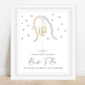 Prosecco - help de drukke bruid Adres Poster