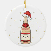 Prosecco Ho Ho Ho Grappige Kerst Ornament Cadeau (Achterkant)