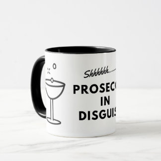 Prosecco in verkapte mok koffie
