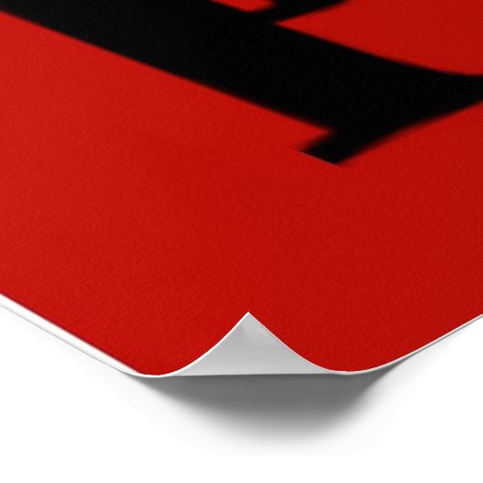 Prosecco Lady in het rood Poster (Hoek)