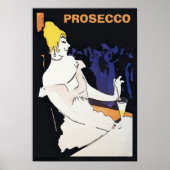 Prosecco Lady in Salon Poster (Voorkant)