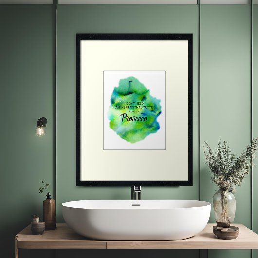 Prosecco Lover Inspirerend Life Quote Waterverf Poster