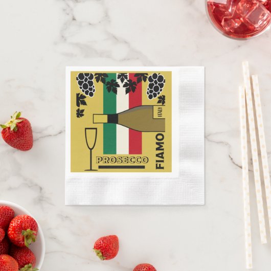 Prosecco-mousserende wijn servet (Insitu)