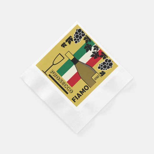 Prosecco-mousserende wijn servet (Hoek)
