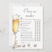 Prosecco Over of onder vrijgezellenfeest spel Kaar Aankondiging (Voorkant)