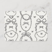 Prosecco Parel Coquette Lint Gratis Cadeau Registr Informatiekaartje (Achterkant)