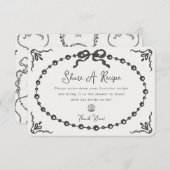 Prosecco Parel Coquette Strik Delen Recept Informatiekaartje (Voorkant / Achterkant)