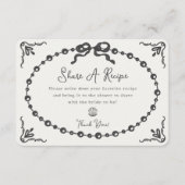 Prosecco Parel Coquette Strik Delen Recept Toe Informatiekaartje (Voorkant)