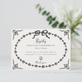 Prosecco Parel Coquette Strik Gift Registratie Inz Informatiekaartje (Staand voorkant)