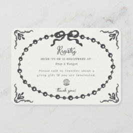Prosecco Parel Coquette Strik Gift Registratie Inz Informatiekaartje