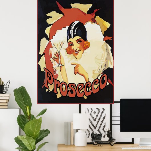 Prosecco, Poster met gesloten Pop (Thuiskantoor)